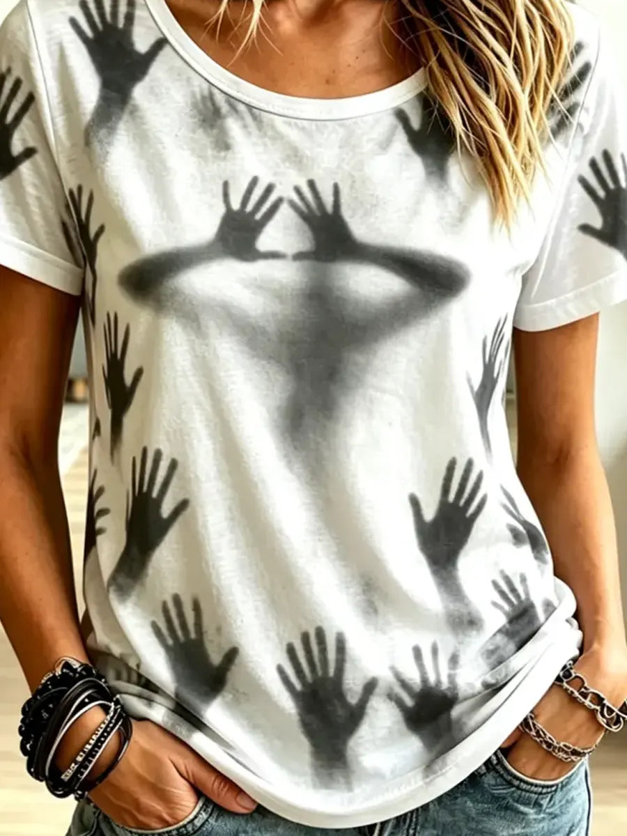 Vintage Halloween Pattern Art Casual Stylish Long Sleeve Sweatshirt