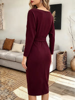 Vintage Elegant Cotton-blend Batwing Sleeves Dress