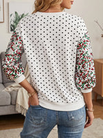 Vintage Elegant Sparkly Polka-dot Christmas Tree Sweatshirt