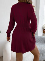 Vintage Elegant Knit Patchwork Sweater Dress