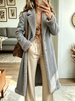 Women's Shearling Lined Longline Coat
