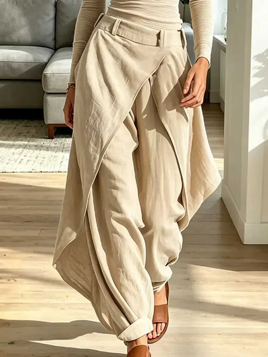 Retro Elegant Art Casual Stylish Long Sleeve Top And Pants Two-piece Set