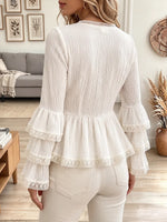 Vintage Elegant Patchwork Lace Shirt