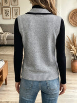 Women's Double-Breasted Knit Vest