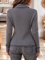 Retro Cozy Lapel Art Casual Stylish Knit Long Sleeve Sweater