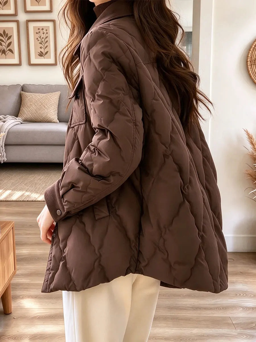 Retro Cozy Lapel Art Casual Stylish Long Sleeve Padded Jacket
