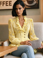 Women's Floral Print Ruffled Peplum Blouse