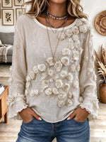Women's Vintage Floral Print Top