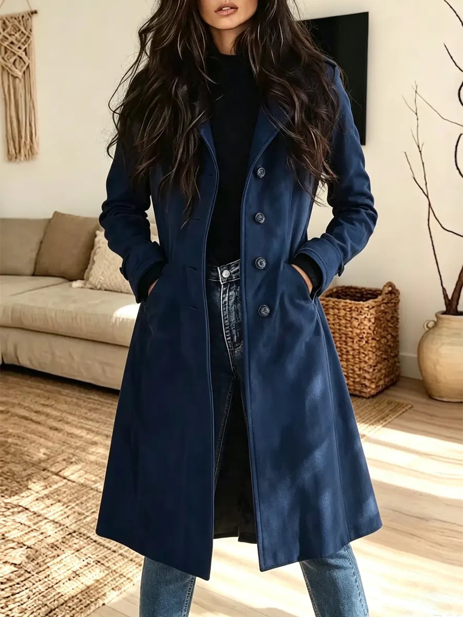 Retro Western Art Casual Stylish Long Sleeve Suede Long Coat