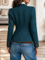 Retro Chic Art Casual Stylish Long Sleeve Lapel Blazer Coat