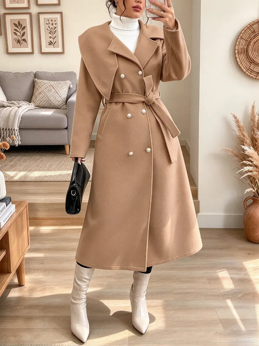 Retro Chic Art Casual Stylish Long Sleeve Cozy Lapel Coat