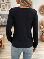 Women's Half-Zip Ribbed Knit Top