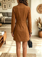 Women's Western Fringe Studded Suede Mini Dress