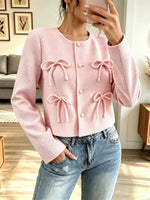 Retro Chic Bow Art Casual Stylish Long Sleeve Coat