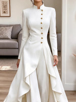 Vintage Chic Suit Art Casual Stylish Long Sleeve Coat And Pants Two-piece Suit