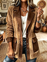 Women's Lapel Faux Shearling Jacket