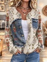 Women's Nutcracker Print Knit Cardigan